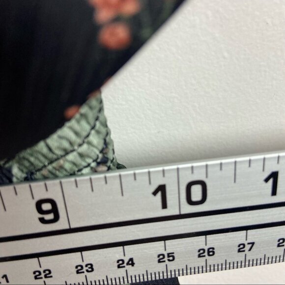 Johanna Ortiz Patterned Dress Flounce Hem Green Size XS H&M Collab Rare Bohemian - Picture 12 of 15